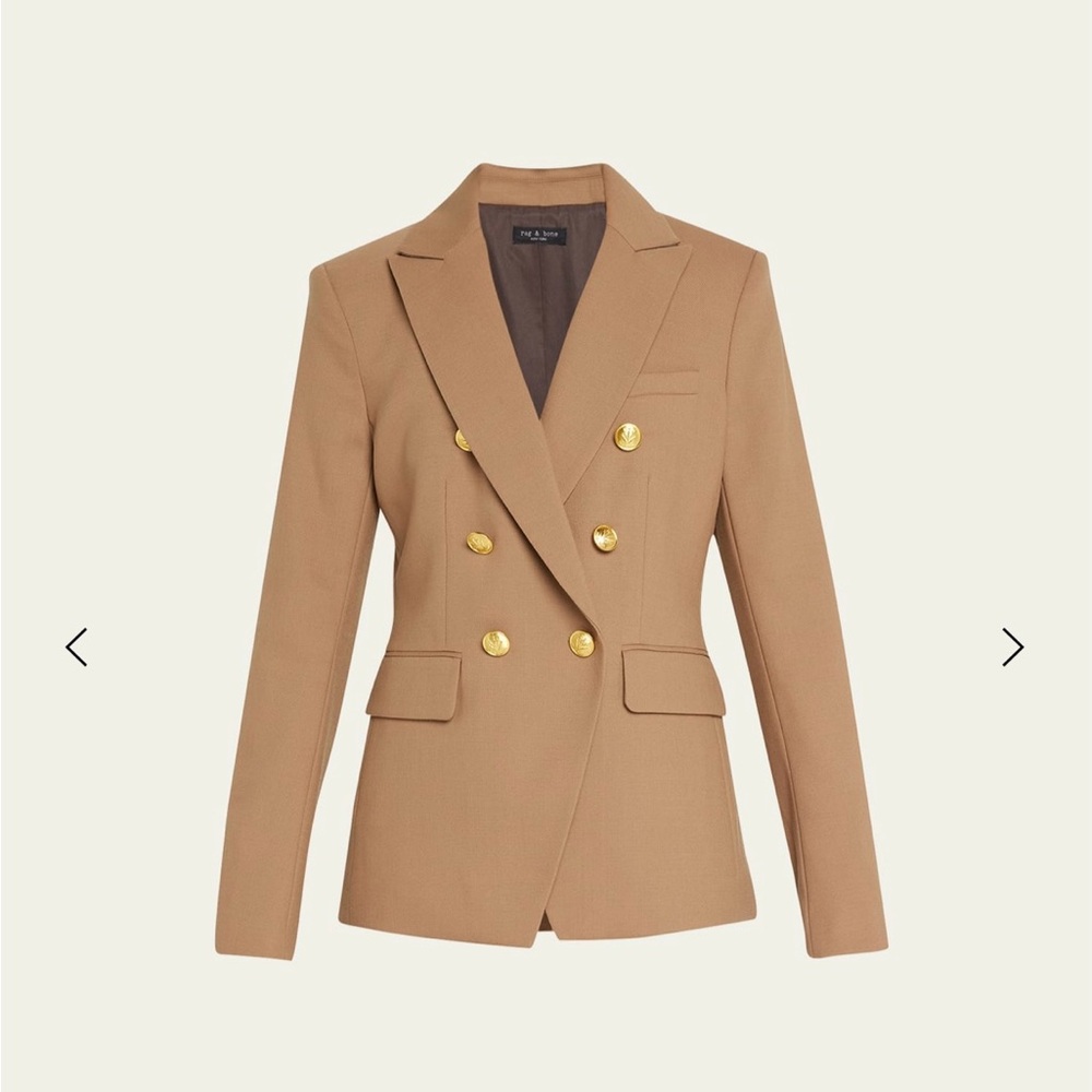Rag & bone Preston Twill Blazer in Dark Tan, NWT, size 12